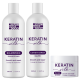 KERATIN SILK intensiv effekt sæt til at genoprette beskadiget hårstruktur