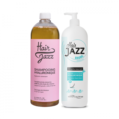 HAIR JAZZ Shampoo + Conditioner 1000ml - 3 gange hurtigere hårvækst!